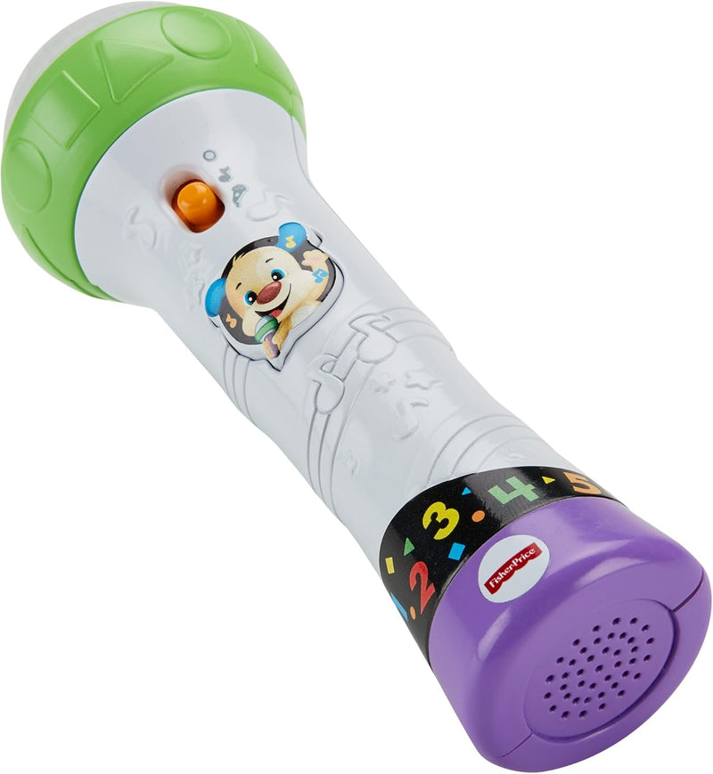 Fisher-Price FBP32 Lernspass Mikrofon Lernspielzeug für Buchstaben Zahlen Farben und Sätzen mit Aufn