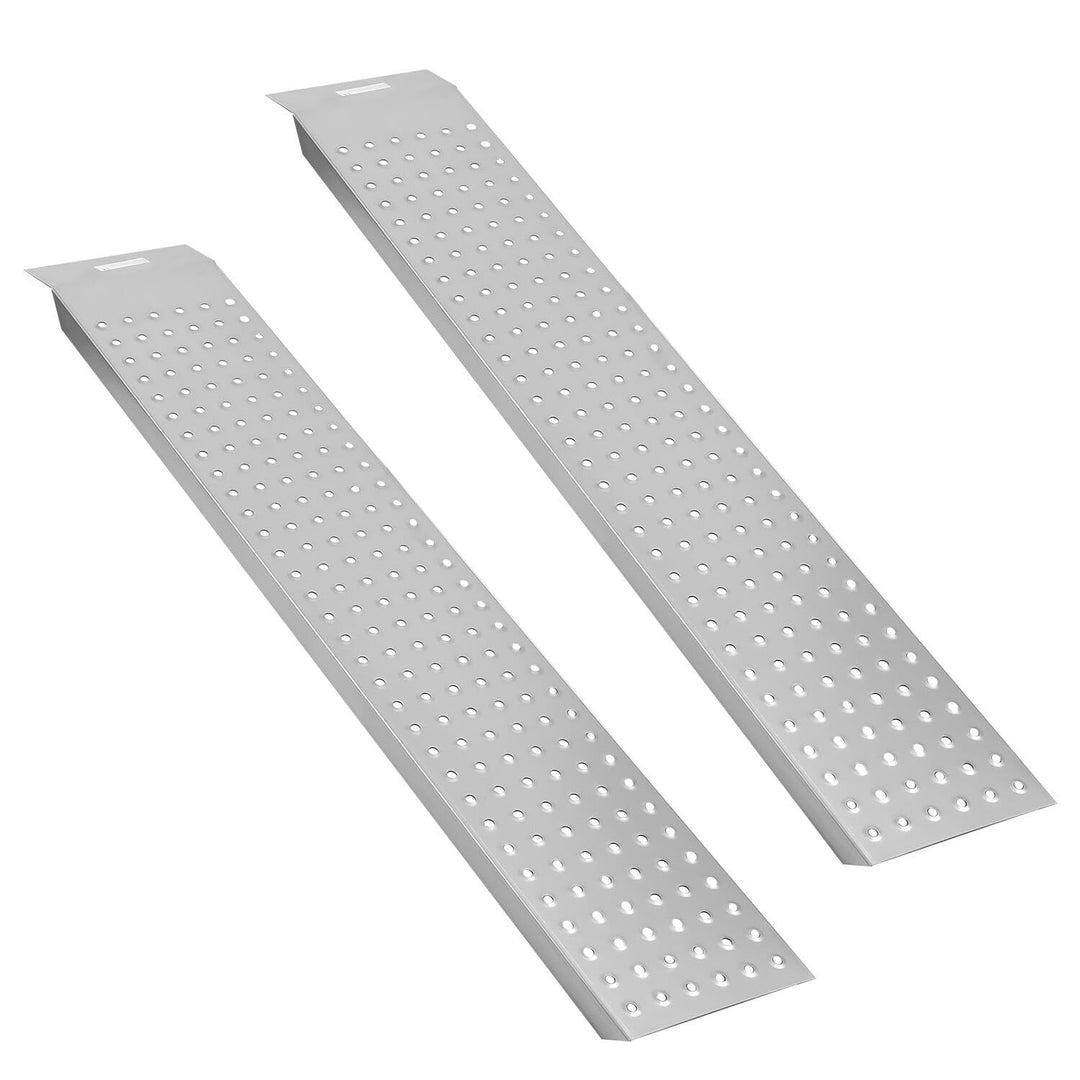 Herrselsam 135cm 2X Auffahrrampe Verladerampe aus verzinktem Stahl, rutschfest, max. 400kg, Rampen f