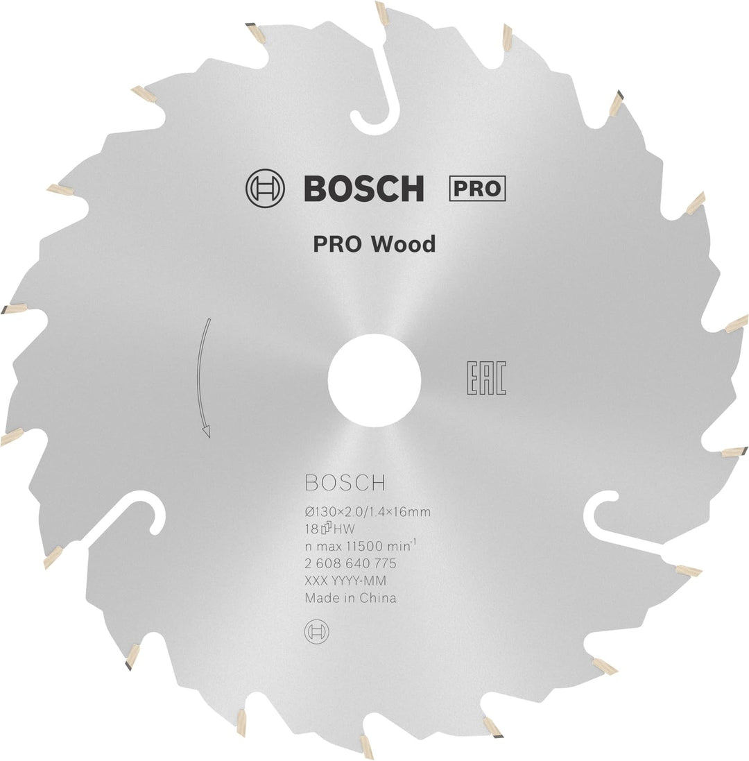 Bosch 1x PRO Wood Kreissägeblatt für Akku-Handkreissägen (für Weichholz, Hartholz, Ø mm, Professiona