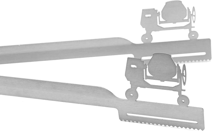 Grillzange Motiv Betonmischer Maurer, spülmaschinengeeignet, Edelstahl, Geschenkidee, Maurer, Betonw