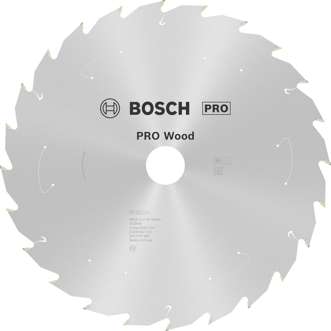 Bosch Professional 1x Kreissägeblatt Standard for Wood (Holz, Sägeblatt Ø 254 x 30 x 2,2 mm, 24 Zähn