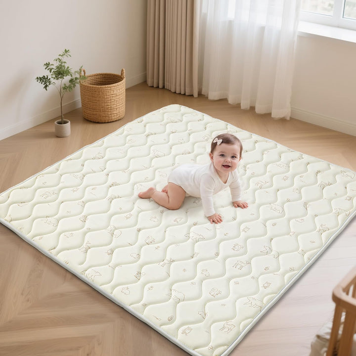 Fortella Krabbelmatte Baby Faltbar 120x120cm, Verdickte Rutschfeste Krabbeldecke für baby Schaumstof