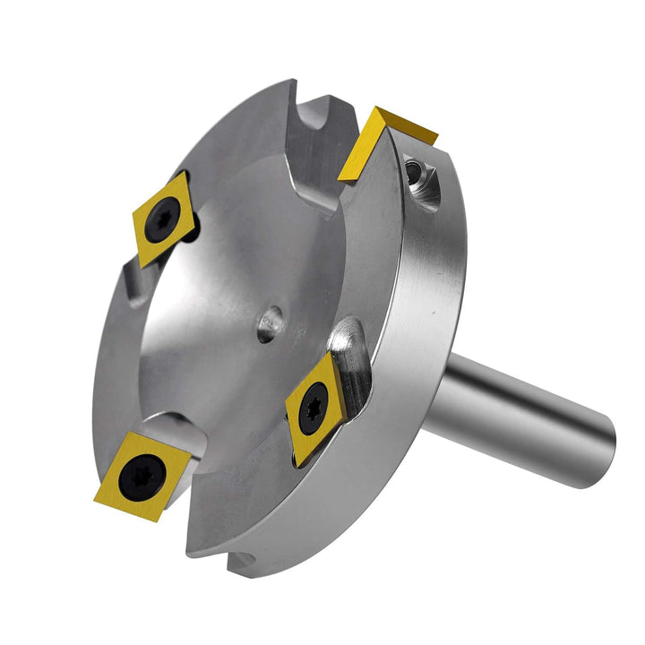 SpeTool Vernickelt Planfräser 12mm Schaft 75mm Schnittdurchmesser Flächenfräser mit ATS Beschichtung