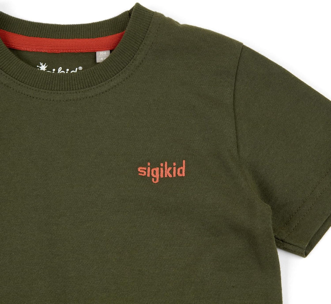 Sigikid Jungen T-Shirt, Dunklegrün