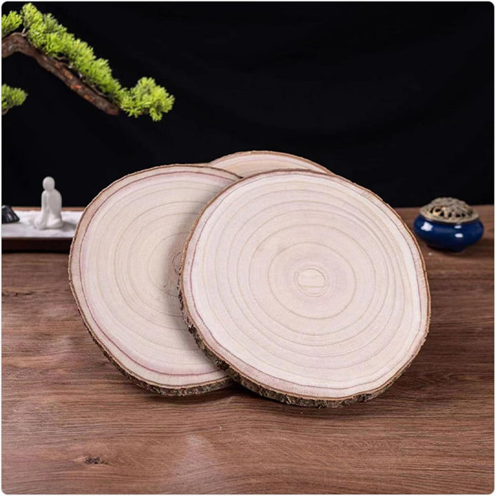 35-38cm Grosse Baumscheibe holzscheiben mit Rinde 2cm Untersetzer Holz Log Rustikale Kerzenständer f