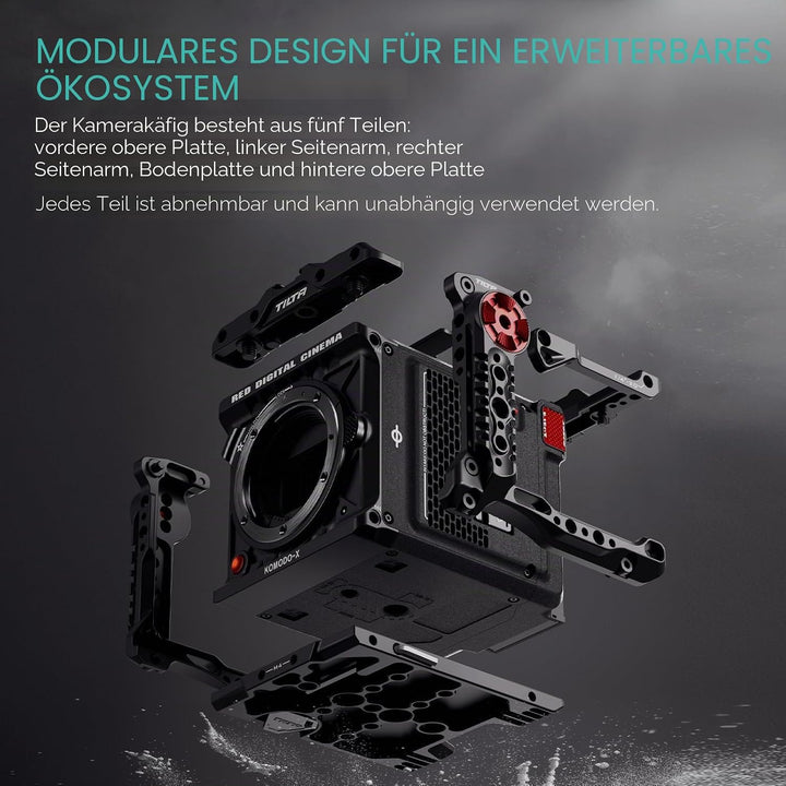 Tilta Kompletter Kamerakäfig kompatibel mit RED KOMODO-X mit Objektivadapter Unterstützung und Schne