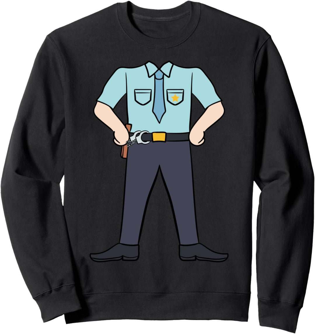 Policeman Body Costume Easy Halloween Police Officer Polizei Sweatshirt