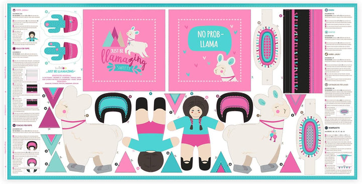 kullaloo KINDERLEICHT - Cut & Sew Stoff als Panel auf Popeline/Baumwolle zum selber Nähen (Just be L