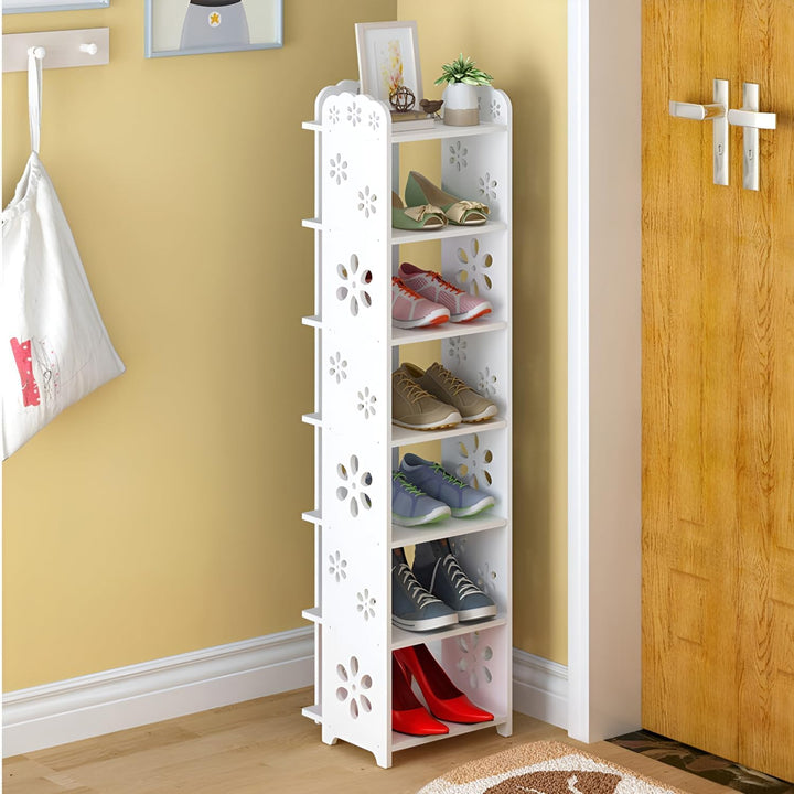 Dripex Schuhregal Standregal 7 Ablagen Schuhablage Schuhständer Schuhschrank multifunktional Standre