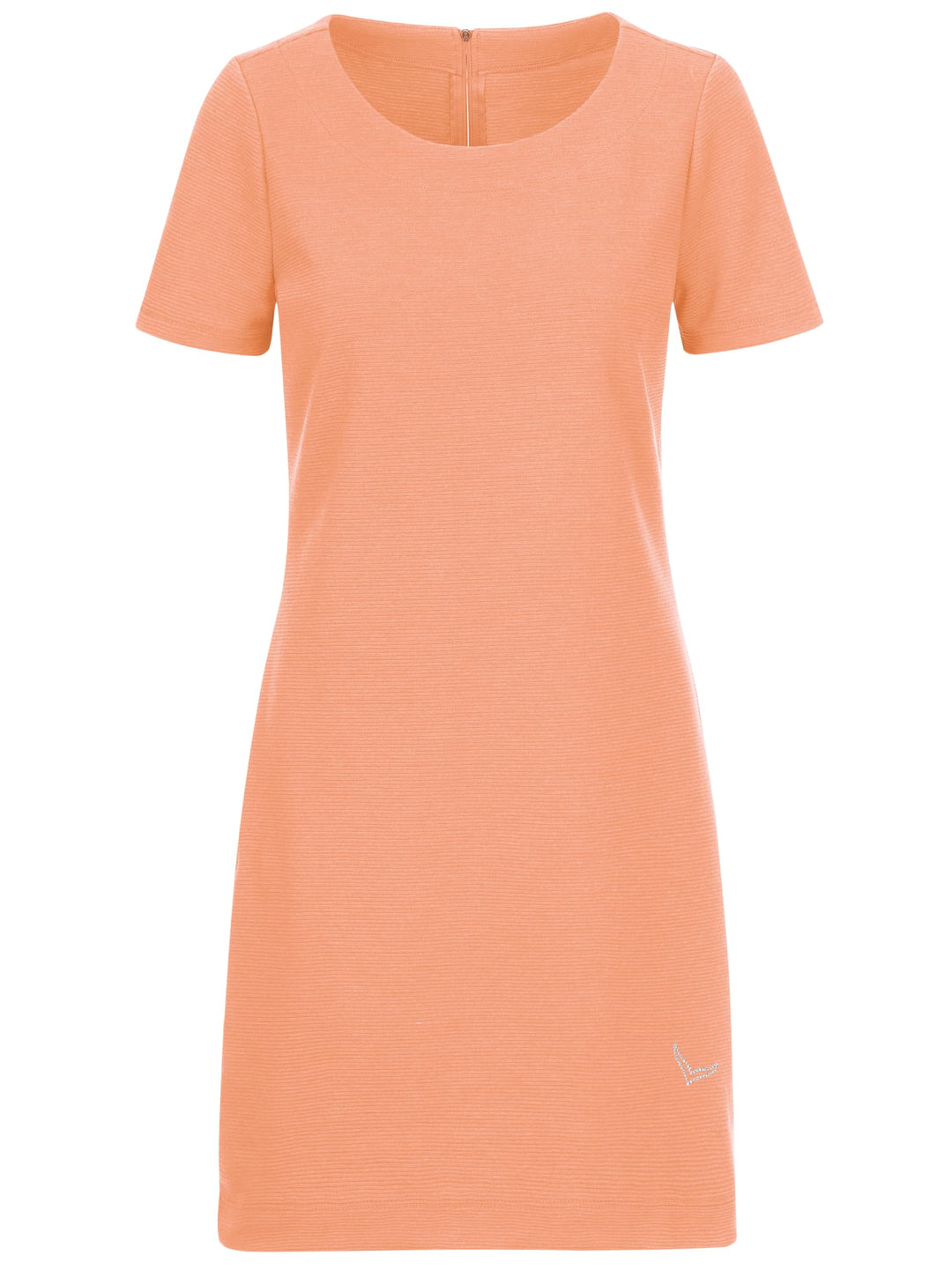 Trigema Halbarm Kleid mit Kristallsteinen, Aprikose