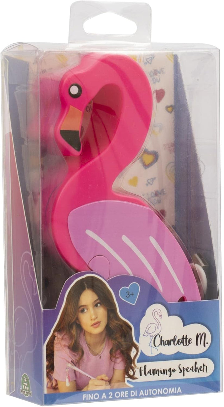 Giochi Preziosi Charlotte M Flamingo CHR08000, tragbarer Bluetooth-Lautsprecher, für Mädchen ab 3 Ja