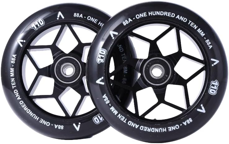 ACTA Stunt Scooter Rollen - Swift (2er-Paar) - 110 mm - Schwarz (Schwarz), Schwarz