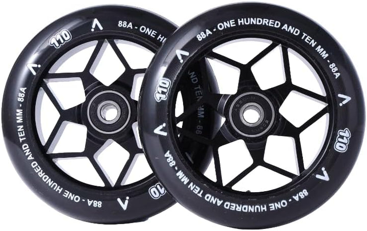 ACTA Stunt Scooter Rollen - Swift (2er-Paar) - 110 mm - Schwarz (Schwarz), Schwarz