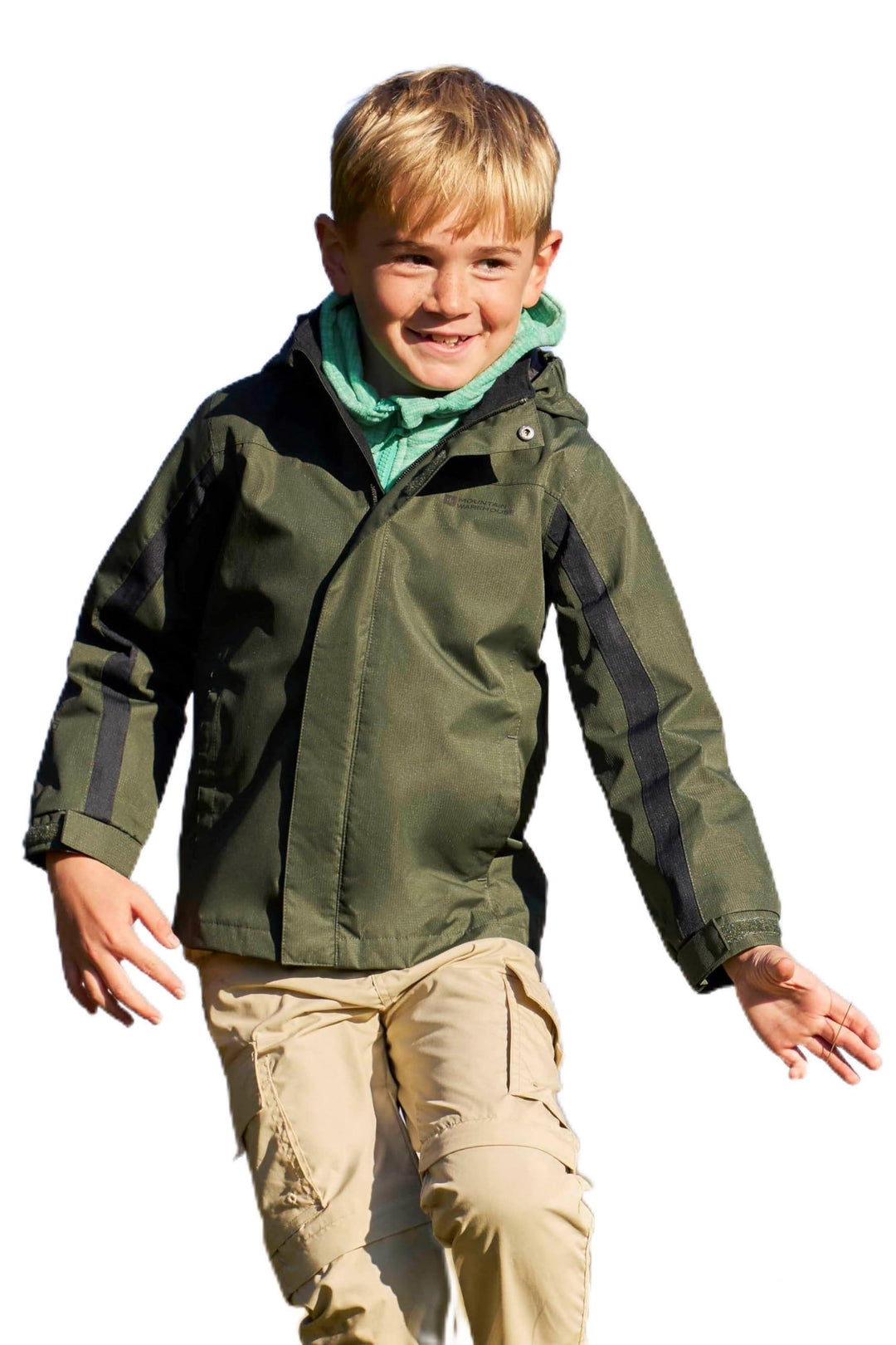 Mountain Warehouse Samson Jacke für Kinder - Regenjacke mit getapten Nähten, verstellbare Bündchen,