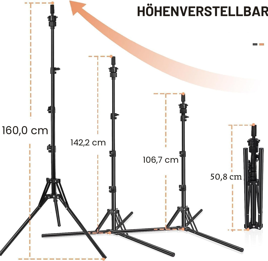 Mannequin-Kopfständer, 160 cm, verstellbarer Perückenständer, verstärktes Metall, Mannequinkopfständ