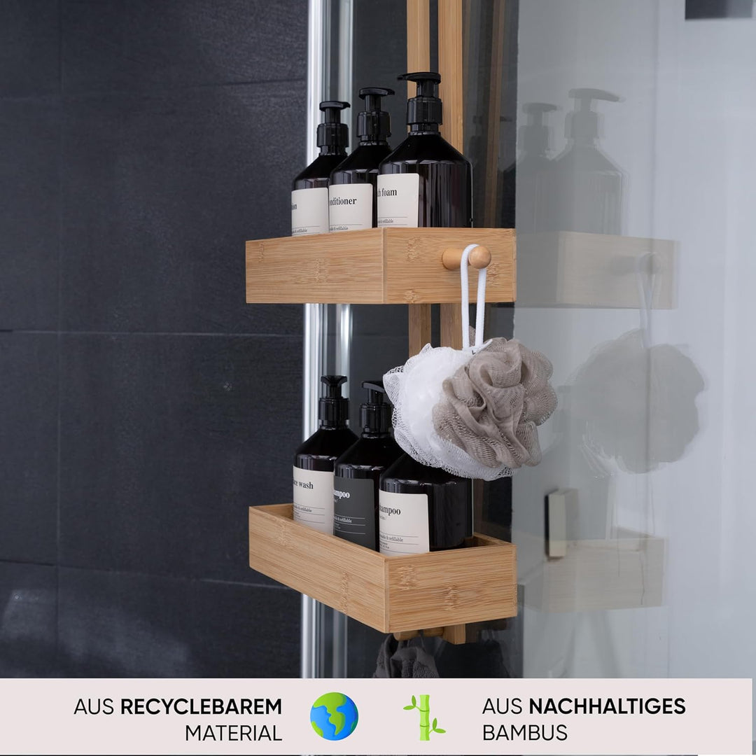 SVADA Duschablage ohne Bohren, Badezimmer, Duschregal ohne Bohren, Duschablage zum Hängen, Shower Sh