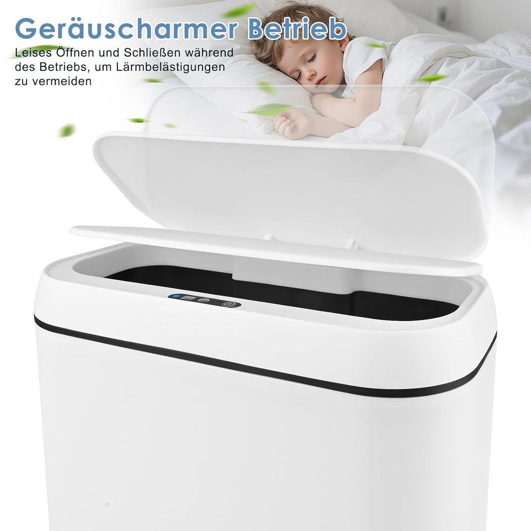 15L Mülleimer mit Sensor, Automatik Touchless Mülleimer mit 3 Modi, Sensor Mülleimer, Schnelle Reakt