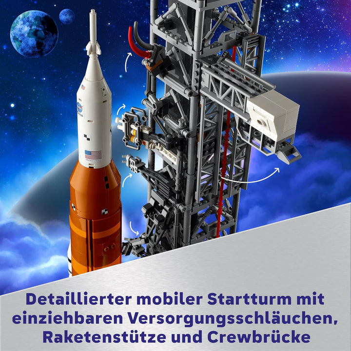 LEGO Icons NASA Artemis Startrampe, Dekoration fürs Wohnzimmer oder Büro, Geschenk zu Weihnachten, B