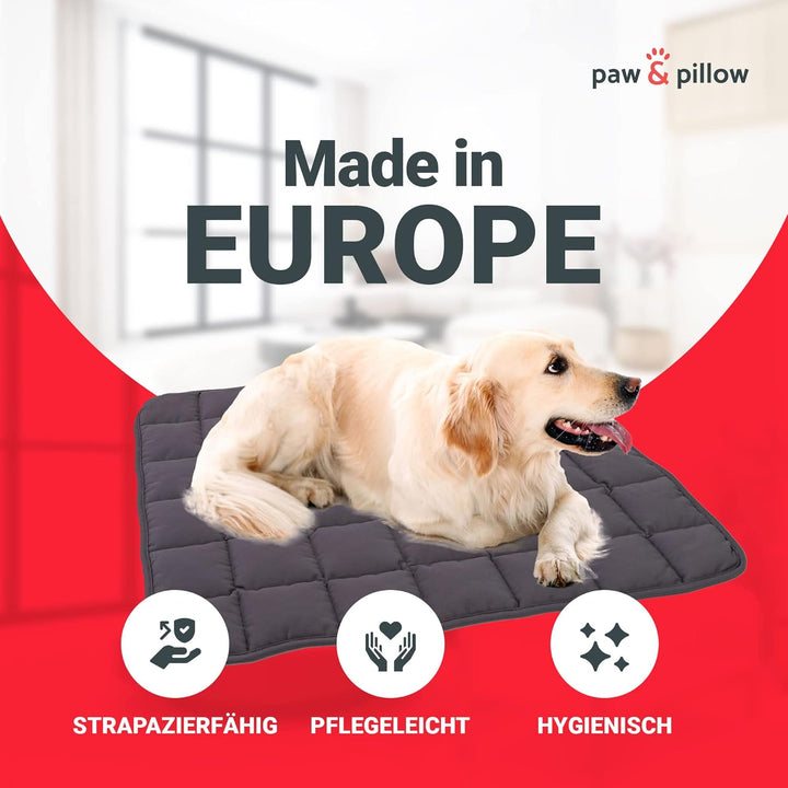 paw & pillow® Hundematte Outdoor & Indoor [Kratz- & Bissfest] - Hunde Reisebett waschbar - Hunde Out