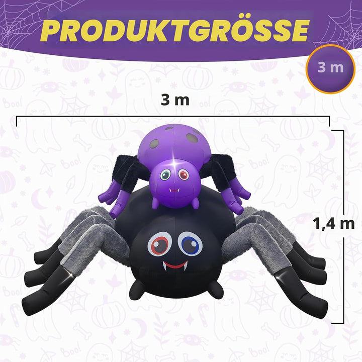 Kalolary 10Ft Halloween Aufblasbar Dekoration | Halloween Deko Aufblasbarer Riesiger Baum Kürbis Gei