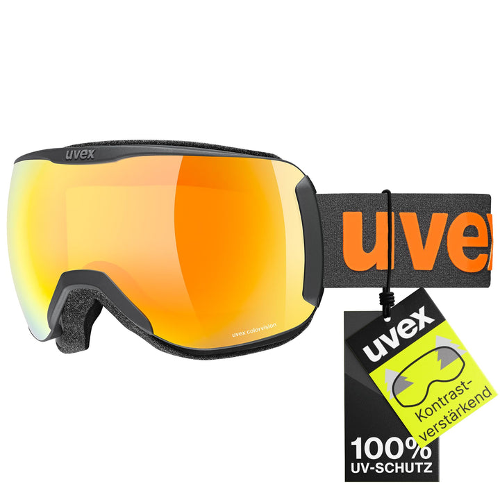 uvex Unisex Downhill 2100 Cv Skibrille (1er Pack) Einheitsgrösse black mat/orange-yellow, Einheitsgr