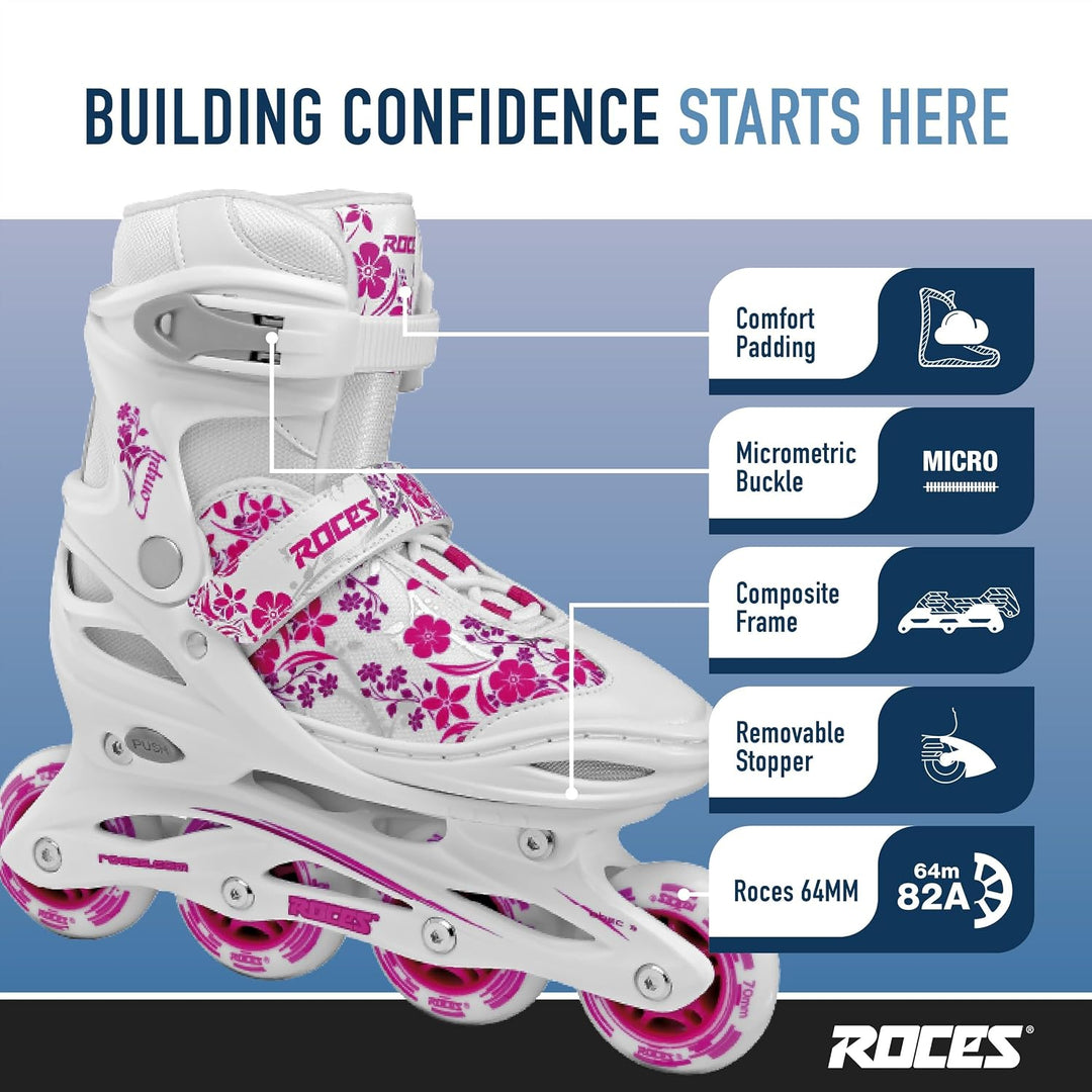 Roces Mädchen Inline-skates Compy 8.0 26-29 white/Violet, 26-29 white/Violet