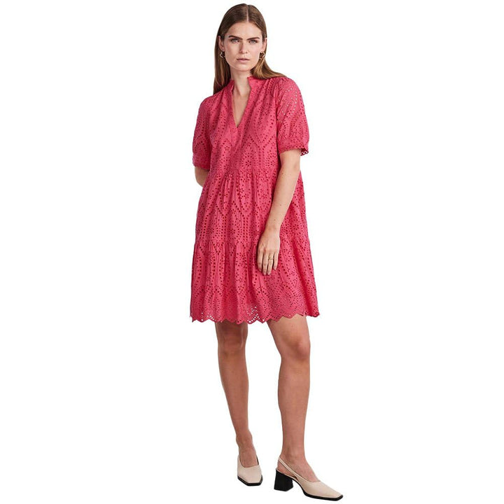 YAS Damen Yasholi Ss Dress S. Noos Kleid XS Raspberry Sorbet, XS Raspberry Sorbet