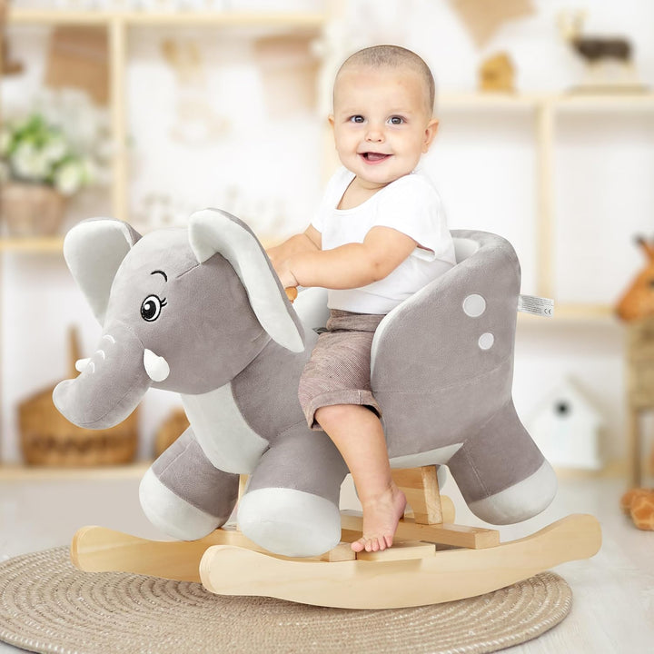 FUNLIO Elefanten Baby Schaukelpferd für Kleinkinder von 6 Monaten bis 3 Jahren, Niedlicher & Mächtig