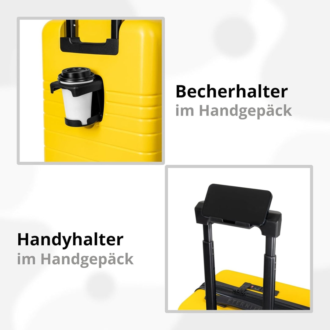 ETERNITIVE - Koffer I Reisekoffer aus ABS I Rollkoffer I Reisetrolley Leicht mit Doppelrollen 360° I