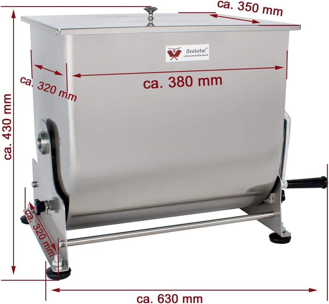 Beeketal 'BPM-40' Edelstahl Marinator Vermenger mit Kippfunktion und ca. 40 Liter Volumen, Butterfly
