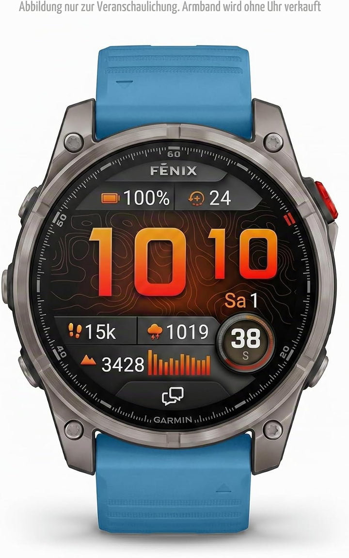 Garmin Quickfit Armband, Silikon, passend für Fenix, Epix, Instinct Serie, Forerunner 745/945/955, M