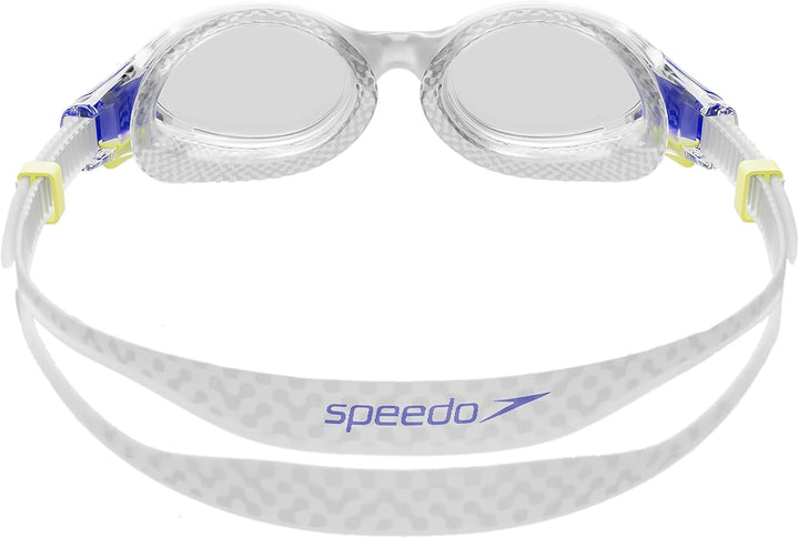 Speedo Unisex Kinder Biofuse 2.0 Schwimmbrille | Patentierte einfache Anpassung | Anti-Beschlag | Wa