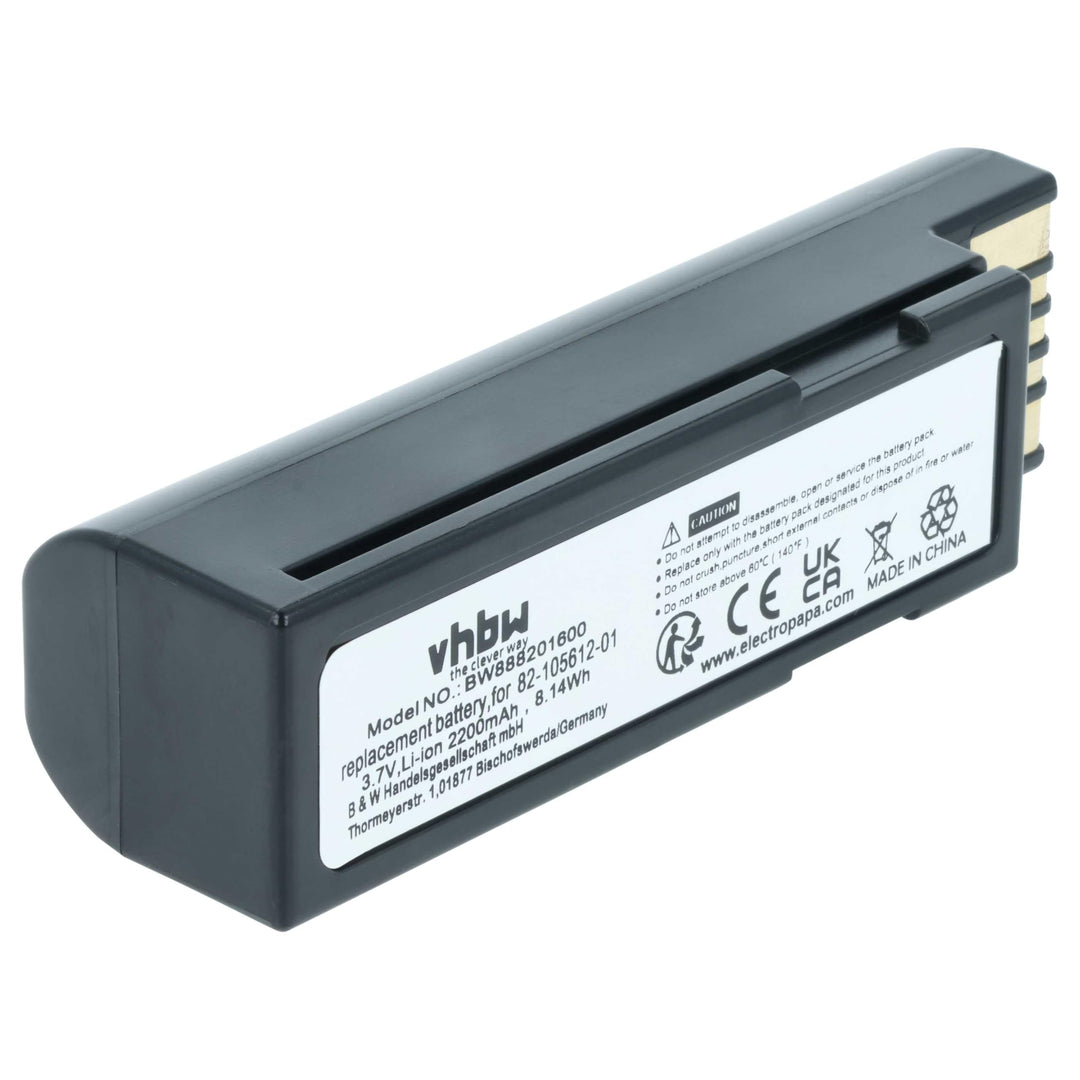vhbw Akku Ersatz für Zebra 82-166537-01, BTRY-36IAB0E-00 für Barcodescanner POS (2200mAh, 3,7V, Li-I