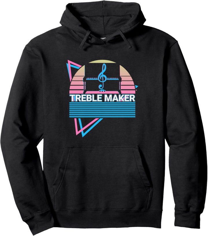 Klaviertastatur Klavier Retro Treble Maker Pullover Hoodie