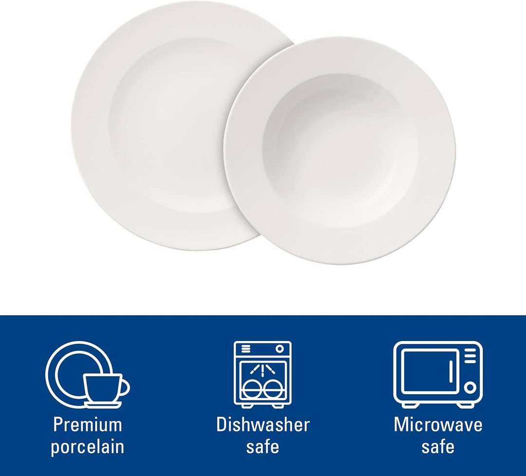Villeroy und Boch - For Me Dinner-Set, 8 tlg., das Allround-Talent, Premium Porzellan, spülmaschinen