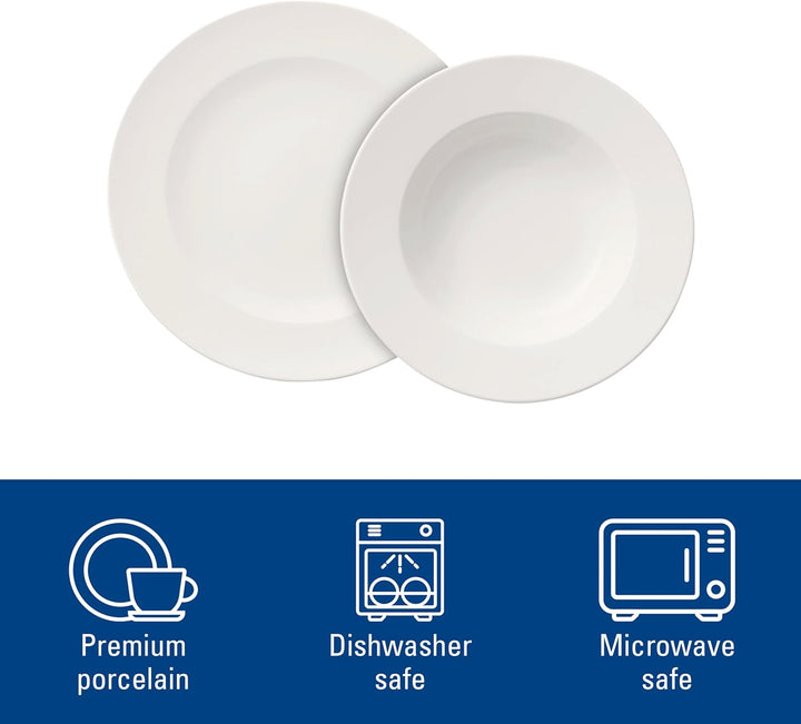 Villeroy und Boch - For Me Dinner-Set, 8 tlg., das Allround-Talent, Premium Porzellan, spülmaschinen