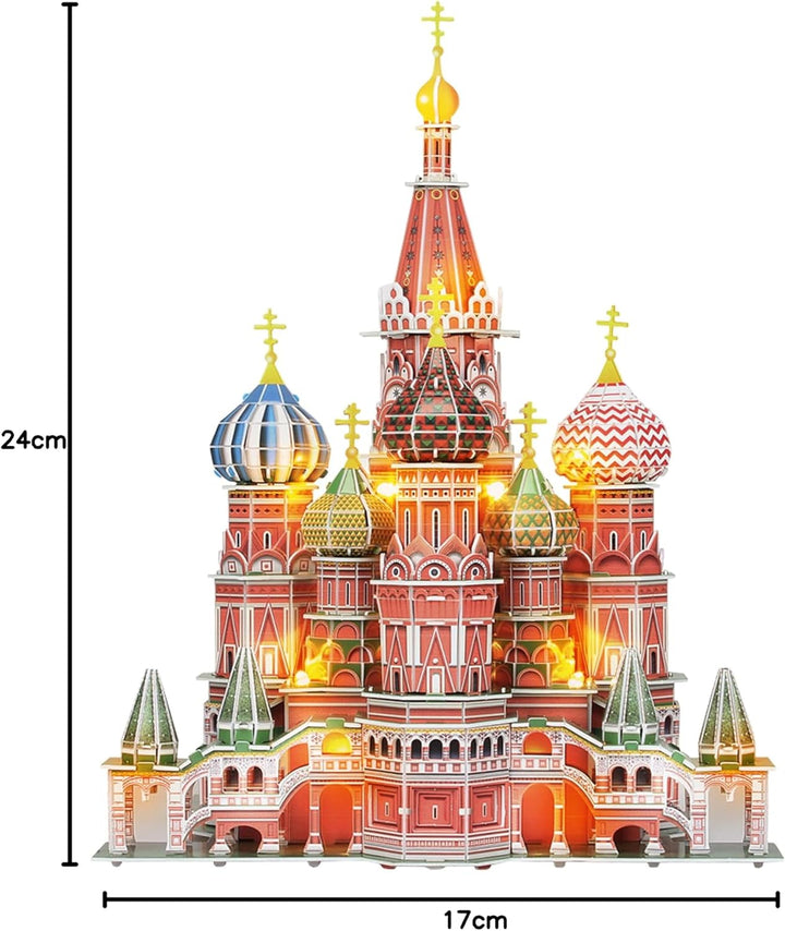 3D Puzzle - Kathedrale San Basilium Led | 3D Puzzle Kinder Und 3D Puzzle Erwachsene | Modellbausatz