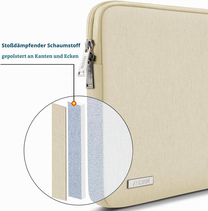 TECOOL 14 Zoll Laptoptasche LaptopHülle für 14” Lenovo Thinkpad ideapad HP Elitebook Acer Dell Chrom