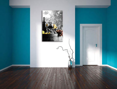 Pixxprint gemischte Auslese an Weintrauben als Leinwandbild/Grösse: 120x80 cm/Wandbild/Kunstdruck/fe