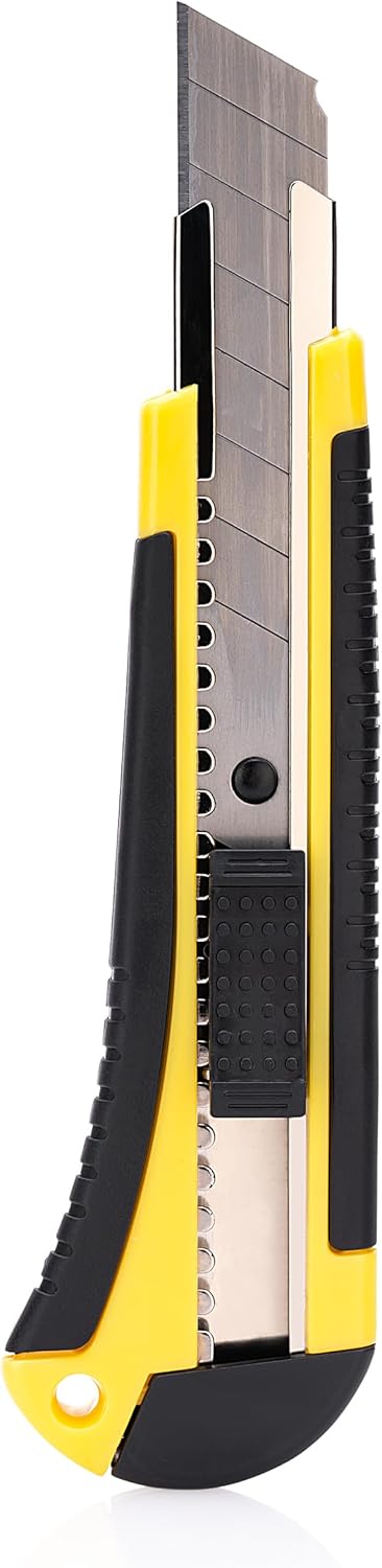 OFFICE POINT Cuttermesser Set Teppichmesser 10 Stück | 18mm | Profi Cutter Messer Metallführung Abbr