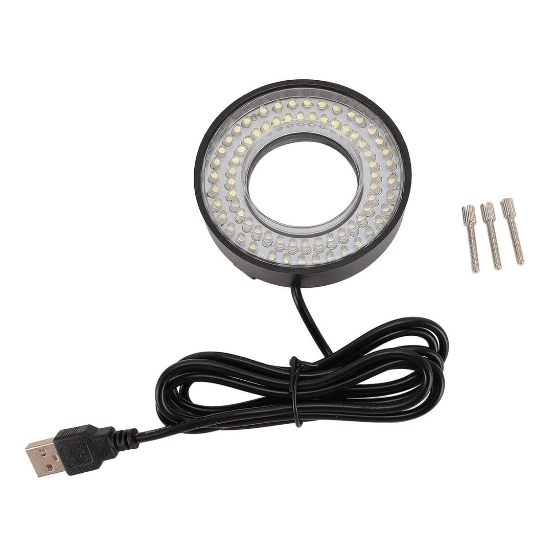 72 LED-Ringlichtbeleuchtung, 6500 K Bis 7500 K Verstellbares Mikroskop-Ringlicht, USB 5 V Mikroskop-