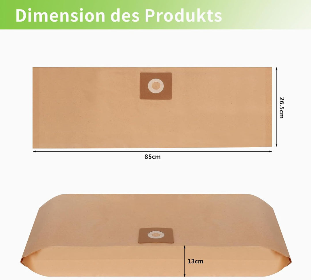 10 Papierfilterbeutel für Bosch AdvancedVac 20 Staubsauger Ersatzteile 2609256F33