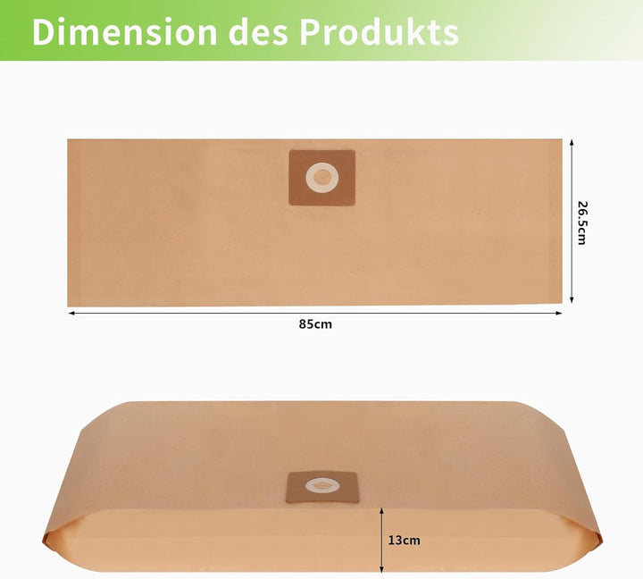 10 Papierfilterbeutel für Bosch AdvancedVac 20 Staubsauger Ersatzteile 2609256F33