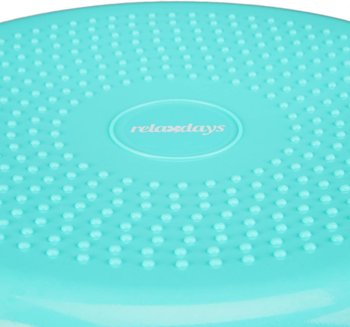 Relaxdays Balance Kissen, max. Gewicht 140 kg, Balance Pad mit Luftpumpe, Ballsitzkissen m. Noppen,