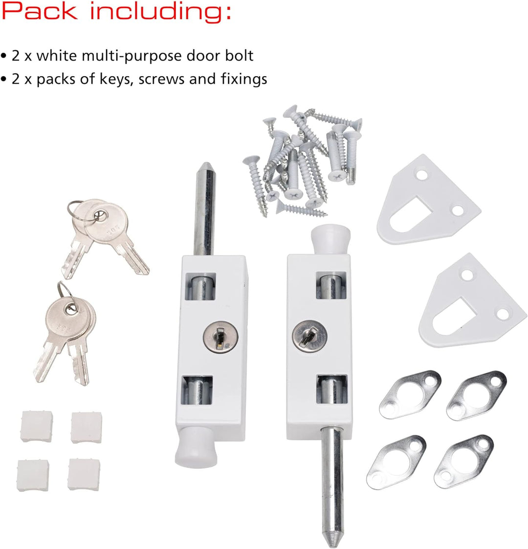 Sterling plw202 Mehrzweck Tür Bolzen, Weiss