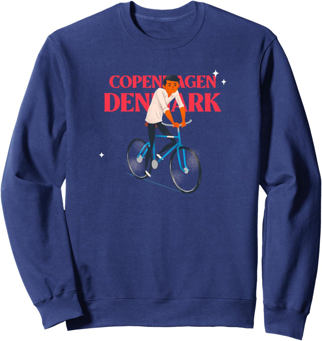 Kopenhagen Dänemark Mann auf dem Fahrrad - dänisch Sweatshirt