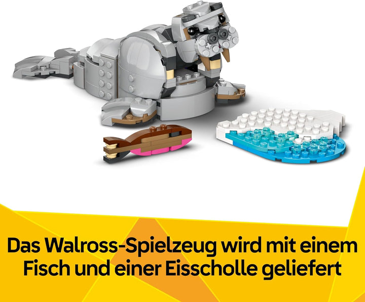 LEGO Creator 3in1 Wilde Tiere: Prächtiges Nashorn mit Vögeln - Kinder Spielzeug mit Tierfigur - Figu