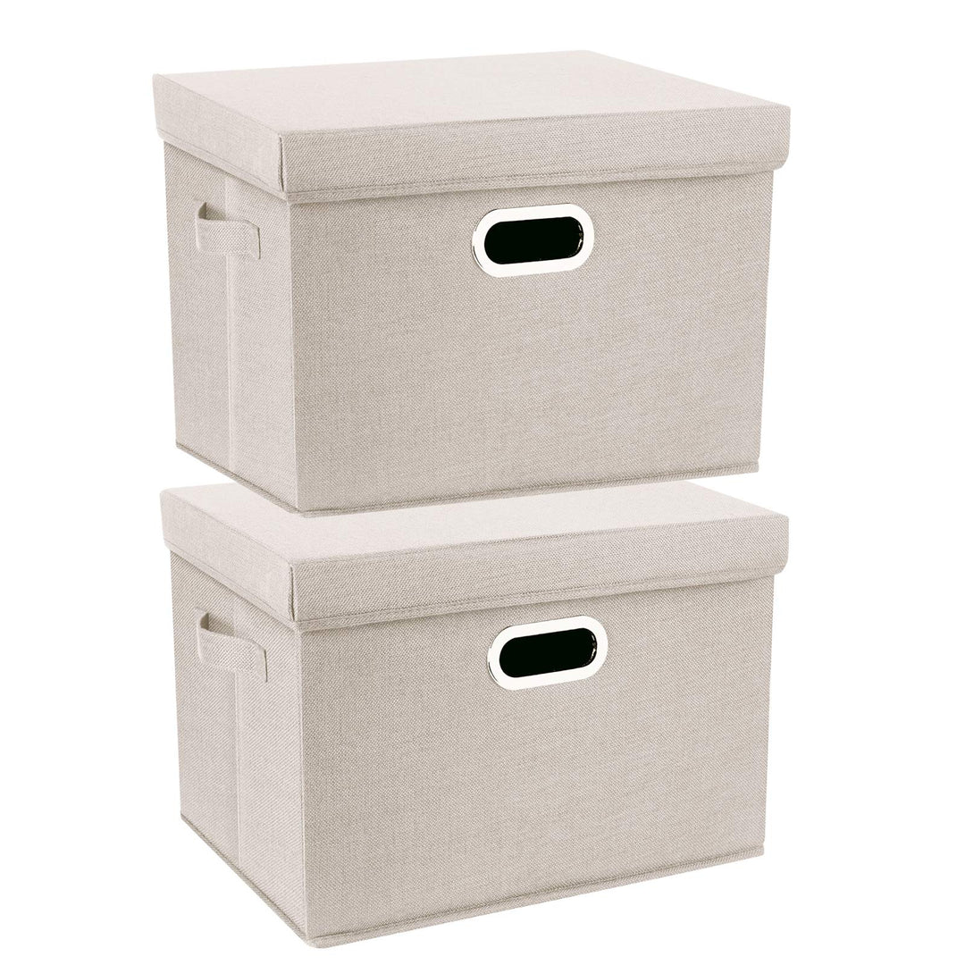 TYEERS Aufbewahrungsbox mit Deckel Gross, Stoff, Faltbare, Waschbare, Kisten Aufbewahrung mit Deckel