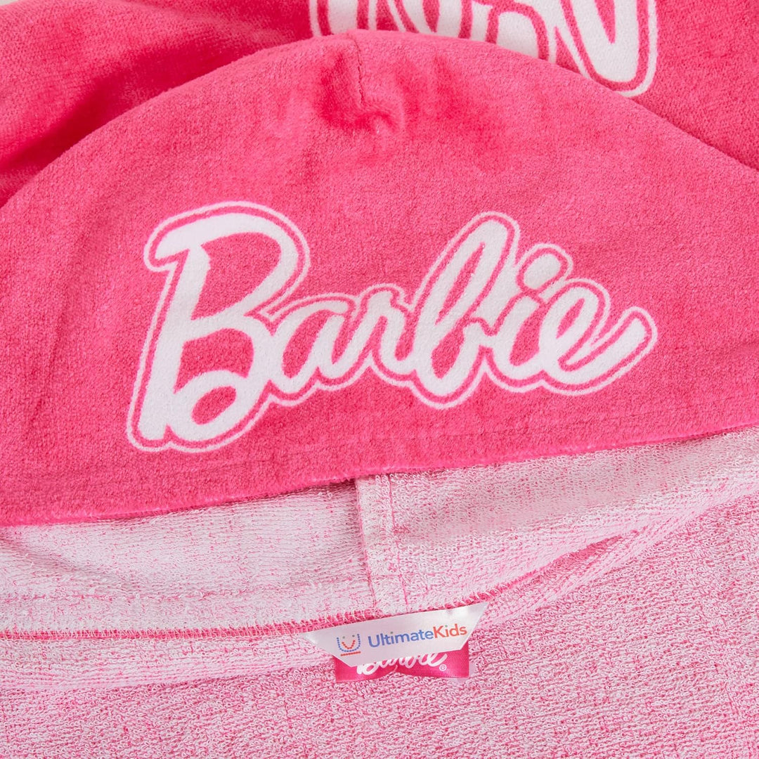 Barbie Mädchen Kapuzenhandtuch 100% Baumwolle Poncho gross Strandtuch Badetuch Schwimmen Wrap Changi