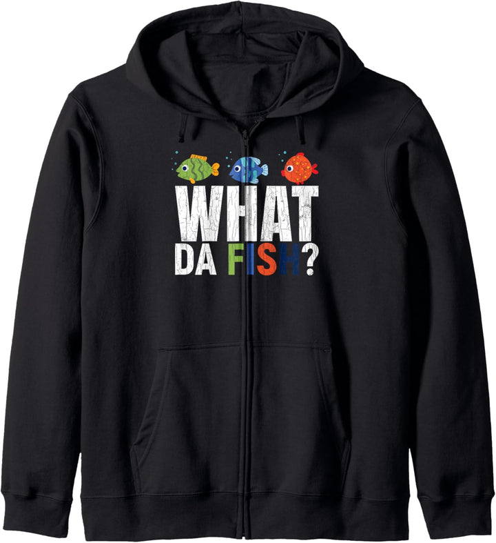 What Da Fish Funny Fishkeeping Aquarist Aquarium Grafik Kapuzenjacke